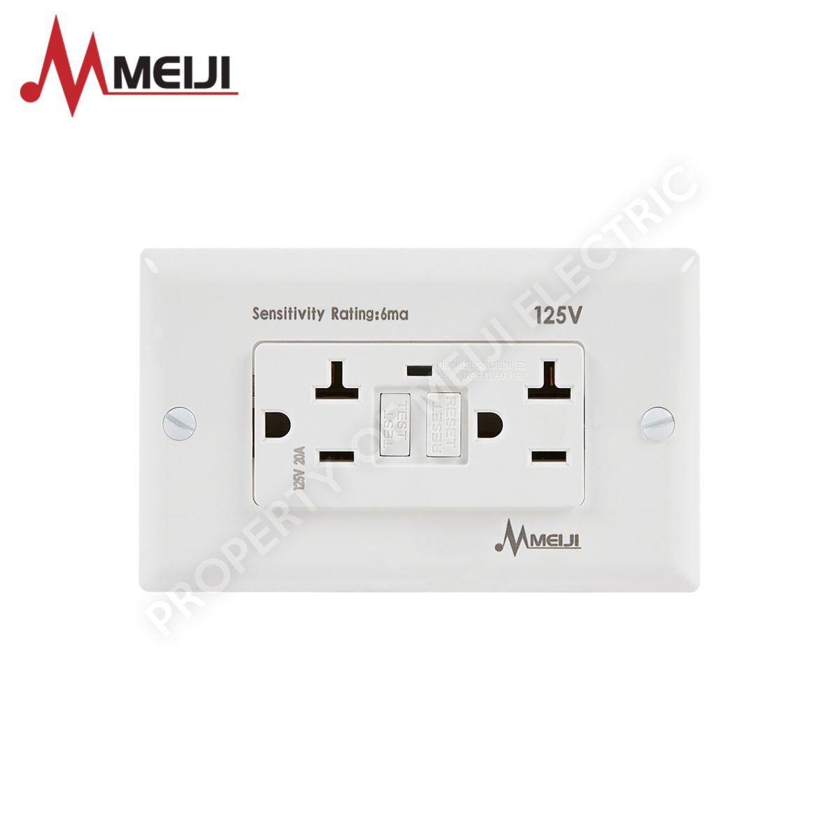 Meiji Ground Fault Circuit Interrupter 110V Duplex Convenience Outlet