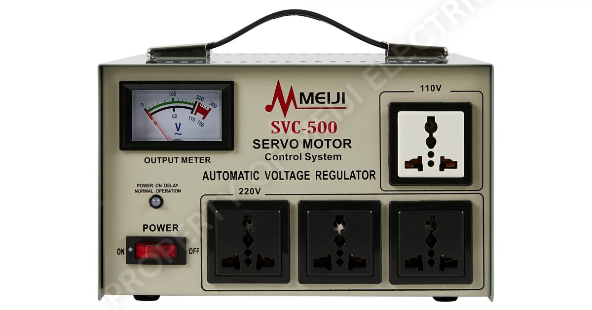 Meiji Automatic Voltage Regulator 500W - SVC-500 - Meiji Electric PH