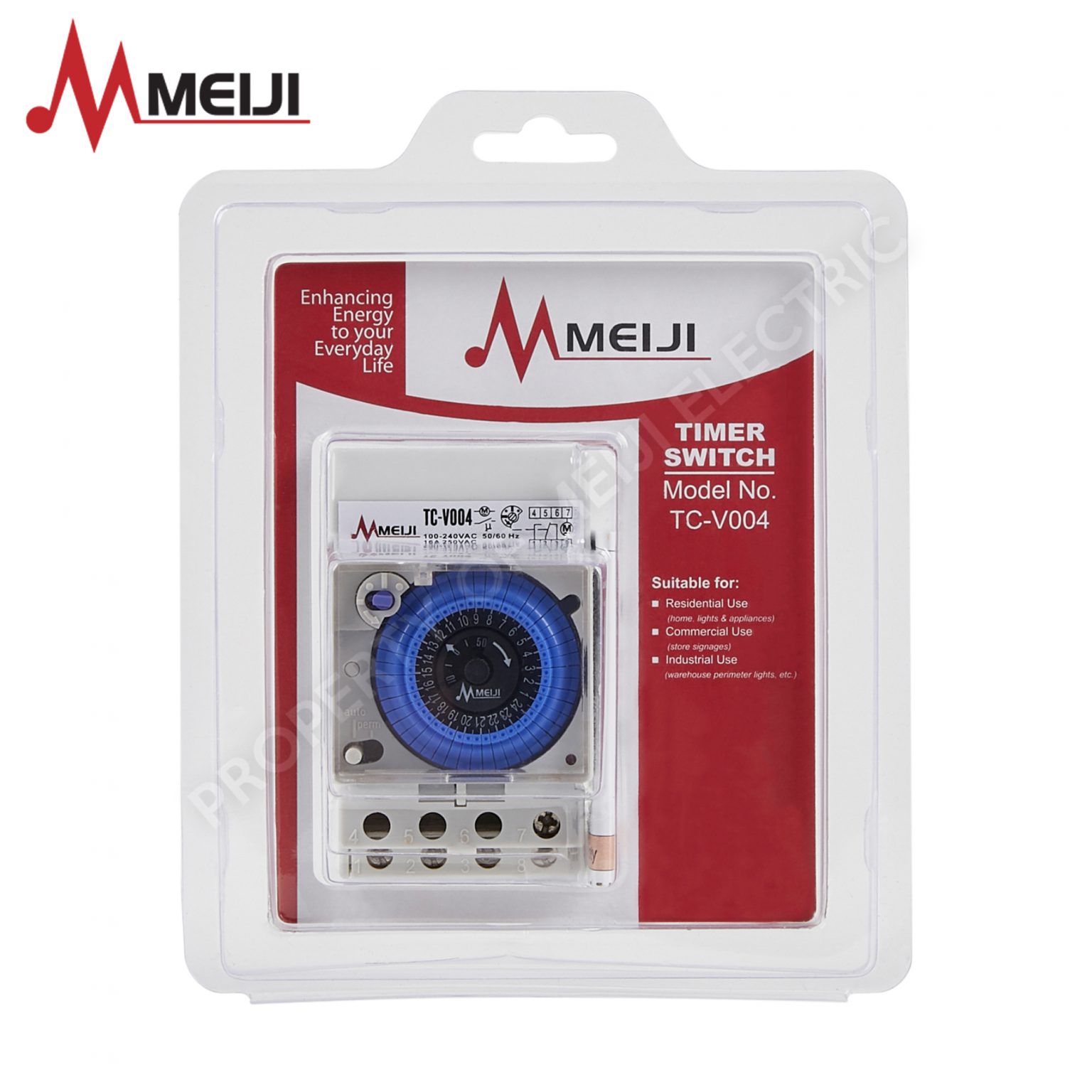 Meiji Electric 24 Hour Rotary Timer Switch with Multi Range Time