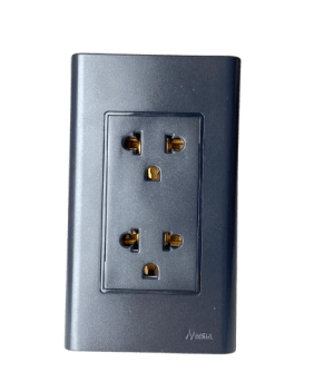 MCS-1222B DUPLEX UNIVERSAL OUTLET W/GROUND (BLACK) price to follow